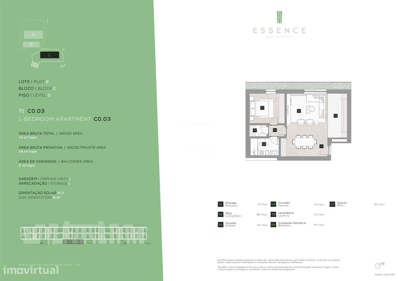T1 Novo com 75m2 em Condomínio Privado com piscina e Ginásio | Antas - Grande imagem: 4/37