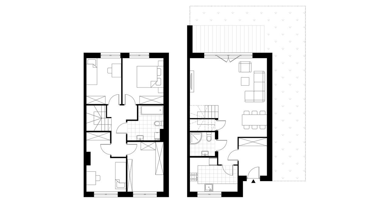 5-pokojowy dom 104m2 + ogródek Bezpośrednio - Pełny obrazek: 3/6