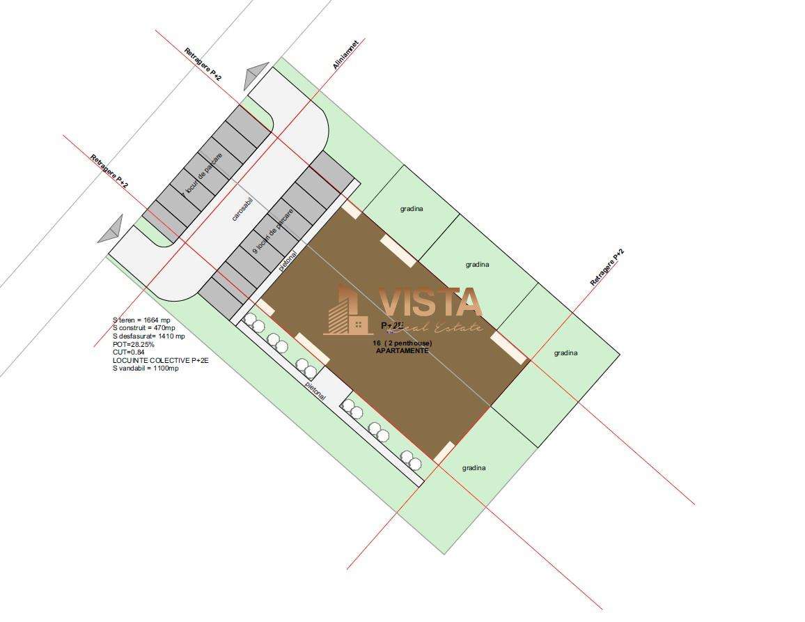 Teren 1667 mp, constructie duplextriplex, P+2+M, zona rezidentiala, Br - Imagine principală: 2/4