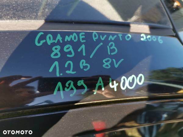 Części Fiat Grande Punto 5 Drzwi 2006r. 1.2 B 8V Kol. 891/B - 6
