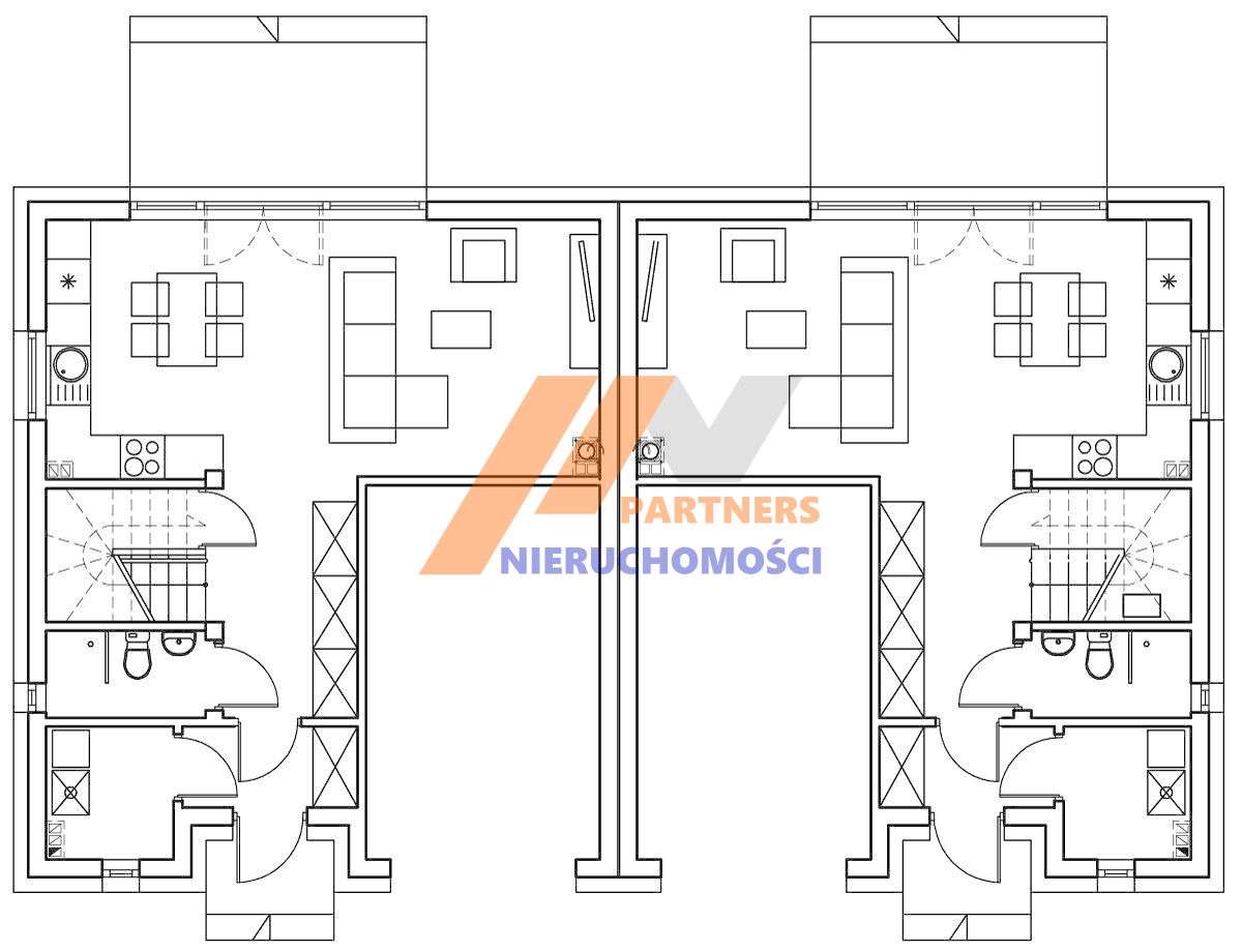 Bliźniak Książenice, dzialka ok 500m2.-6