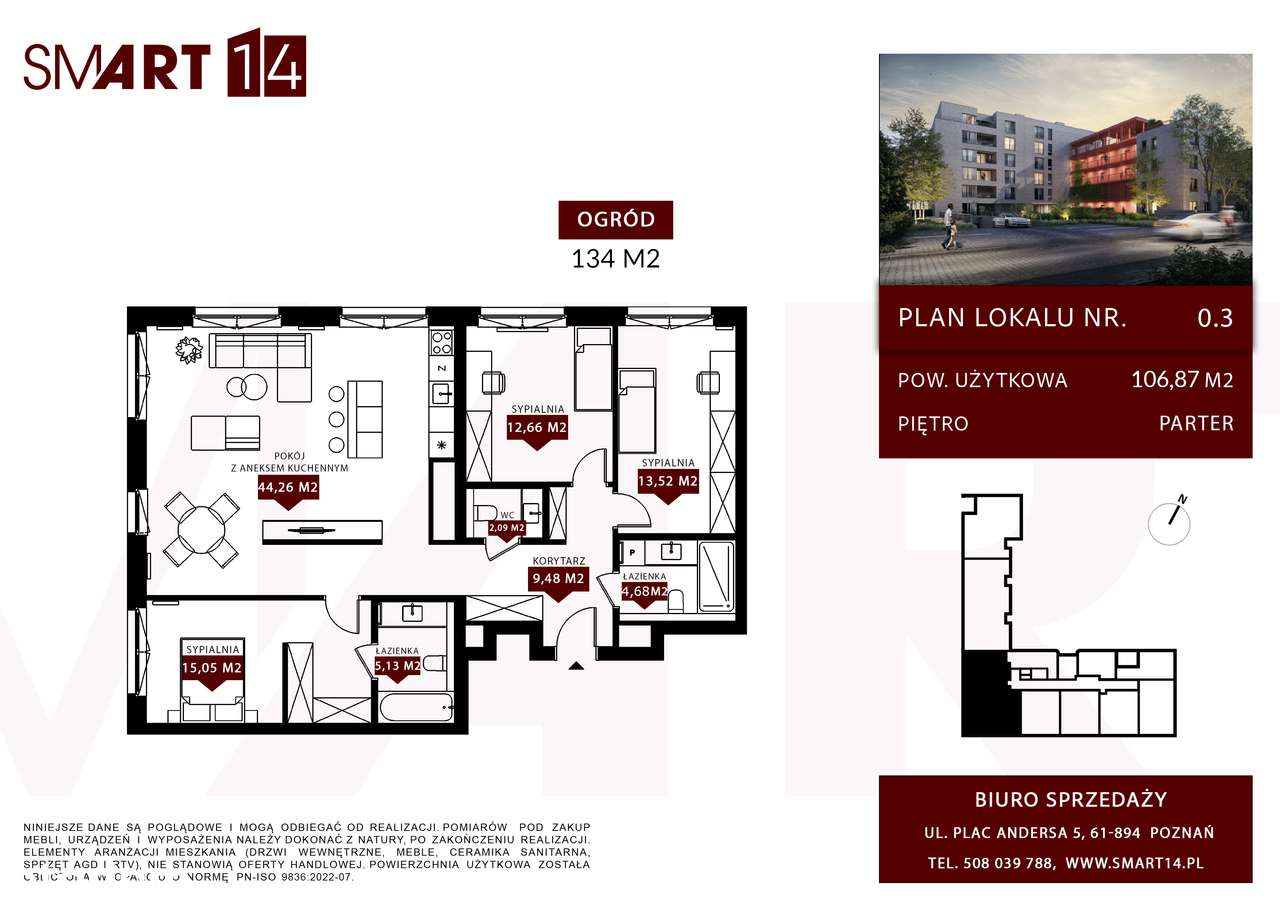 Przestronne mieszkanie premium z zagospodarowanym ogrodem - Pełny obrazek: 3/16