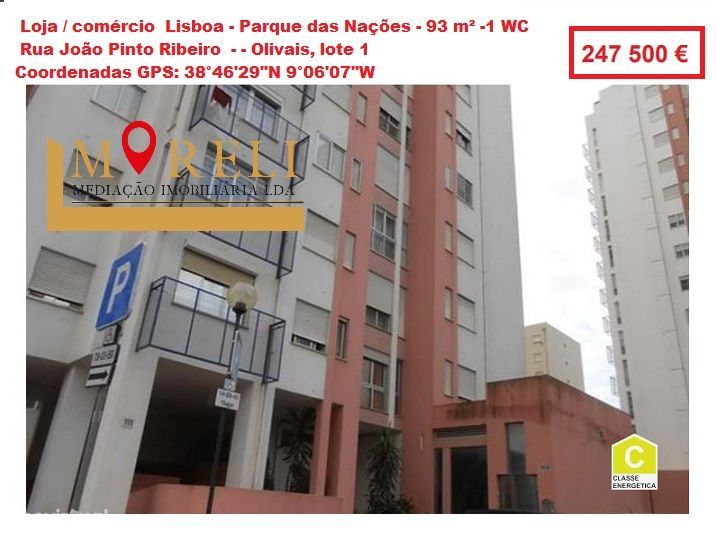 Loja 93 m² com WC -Lisboa- Parque das Nações -Olivais