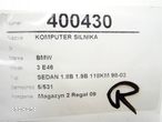 KOMPUTER SILNIKA BMW 3 (E46) 1997 - 2005 318 i 87 kW [118 KM] benzyna 1997 - 2001 1430186 - 4