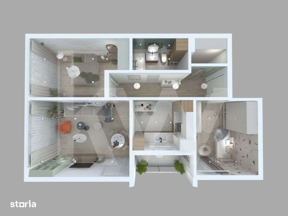 Apartament 3 camere 72,07 mp - Imagine principală: 1/14