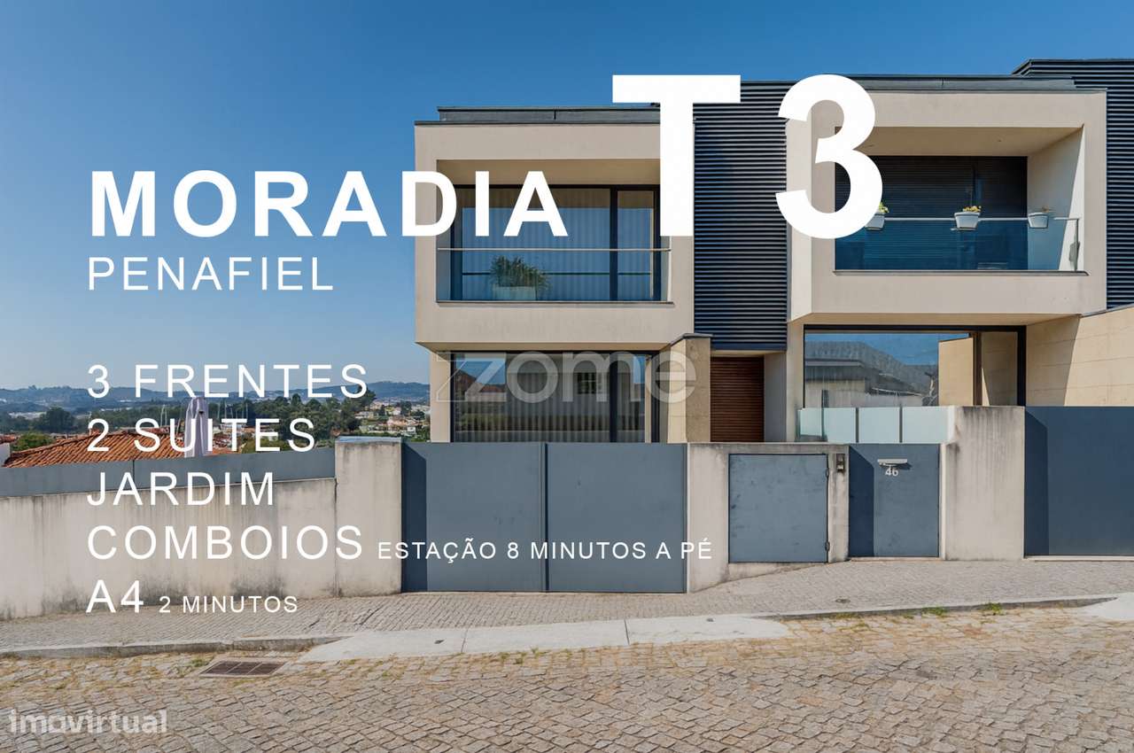 Moradia T3 de 3 frentes em Penafiel, excelentes acessos a 2 min da A4 - Grande imagem: 2/35