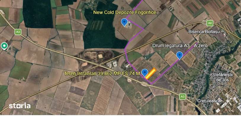 Vanzare Teren 38.862 MP Intravilan Tarla 10–Ștefanestii de Jos, Zon-2