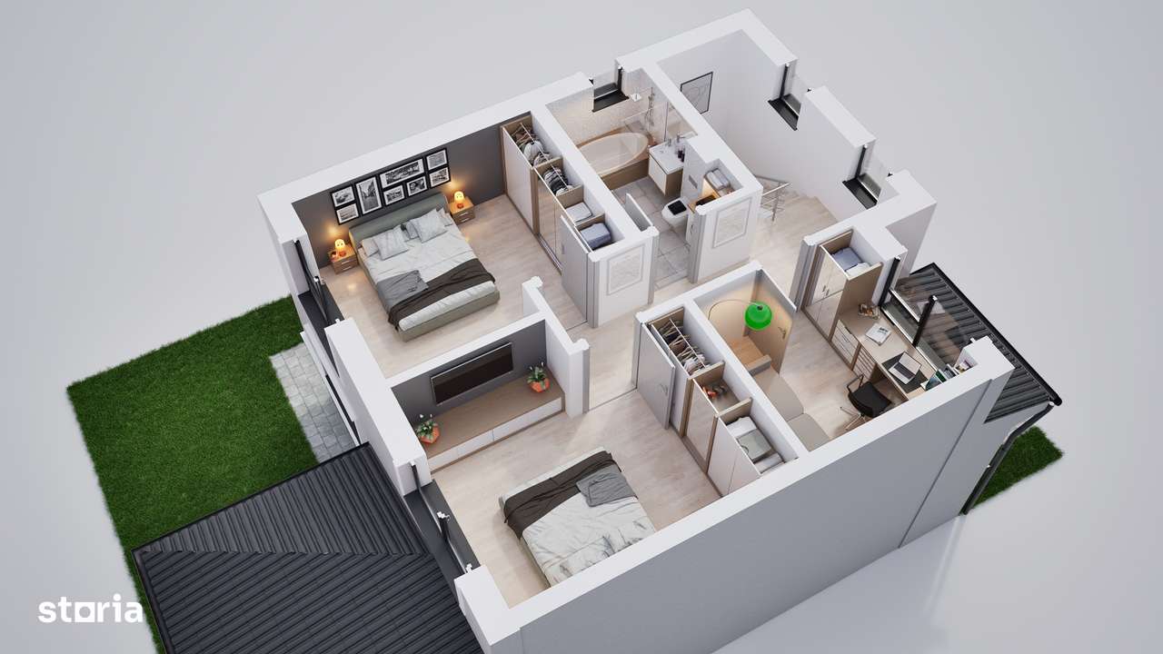 Duplex modern, compartimentat inteligent, loc de joaca pentru copii-8