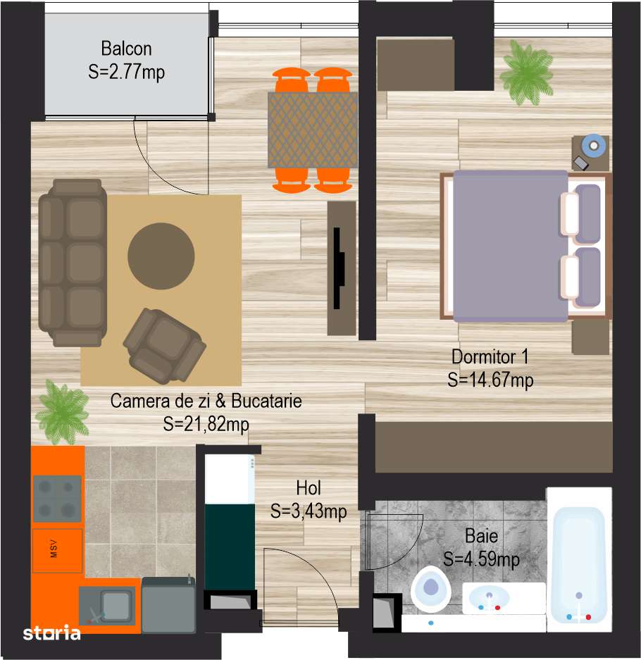 Studio modern S3 | Avanera Bacău | Ideal investiție sau locuință-1