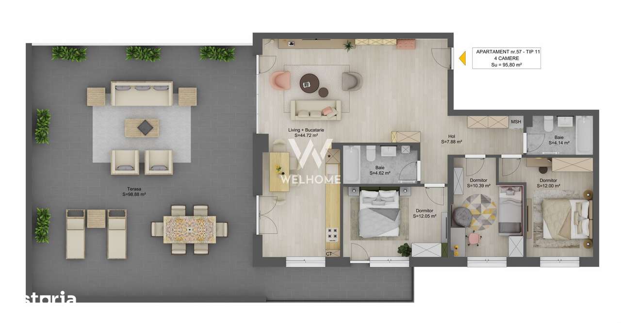 Penthouse 4 camere - terasa 99 mp - Sibiu - Imagine principală: 5/5