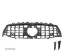 GRELHA FRONTAL PARA MERCEDES CLA W118 19- GTR STYLE PRETO BRILHANTE - 2