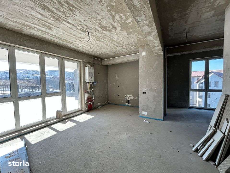 Apartament de 2 camere semifinisat, CF , 53,45 mp, terasa 60,31 mp, zo - Imagine principală: 4/10