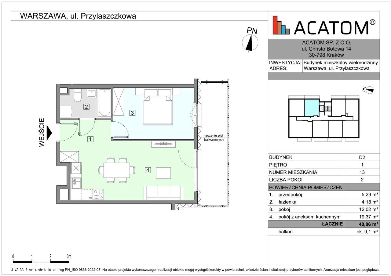 Wawer Go 2.0 | mieszkanie 2-pok. | D2_M13 - Pełny obrazek: 2/7