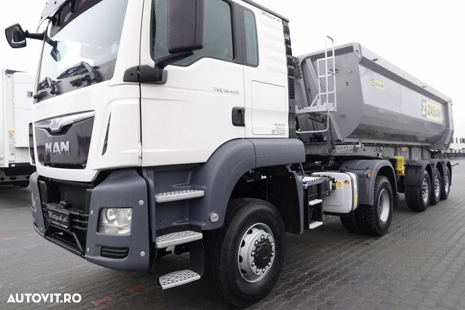 MAN TGS 18.440 / 4x4 / + REMORCĂ BASCULATOR ZASŁAW STALOWA / OFF ROAD / EURO 6 / - 8