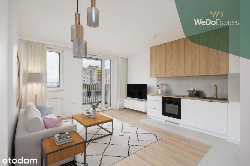 Dwupokojowe mieszkanie z balkonem - nowe!-0