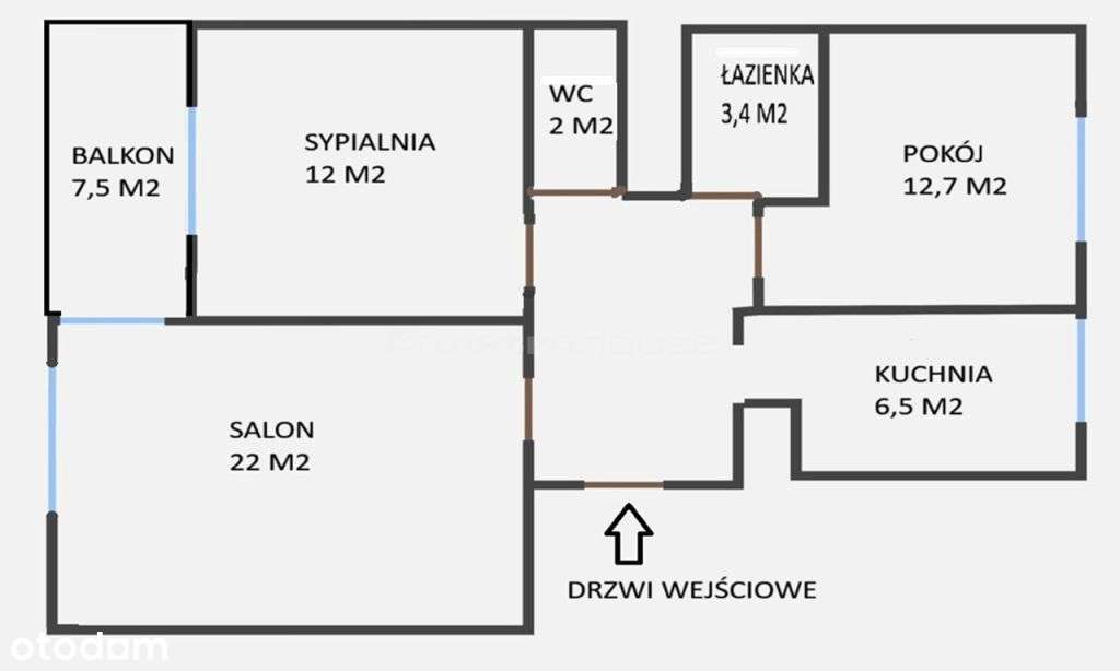 Mieszkanie, 66 m², Ruda Śląska-7