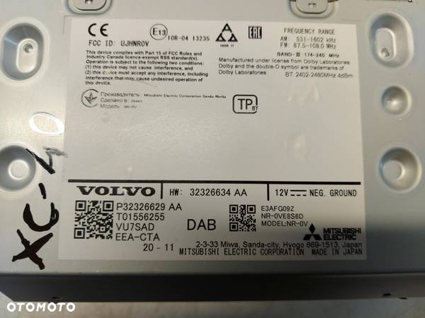 VOLVO XC40 Radio Nawigacja 32326629 - 4