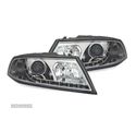 FARÓIS FRONTAIS LUZ DIURNA LED PARA SKODA OCTAVIA II 04-08. FUNDO CROMADO - 1