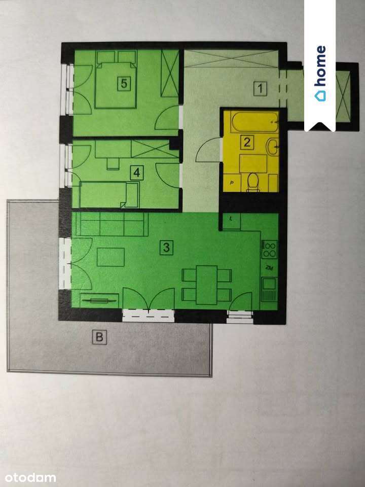 Dzielnica Parkowa 3 pokoje - 19m2 Tarasu - Pełny obrazek: 2/6