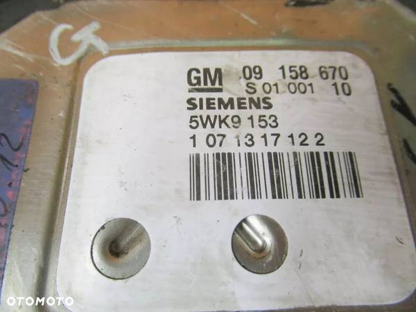 KOMPUTER ZESTAW OPEL ASTRA II G 1,8 16V 09158670 - 3