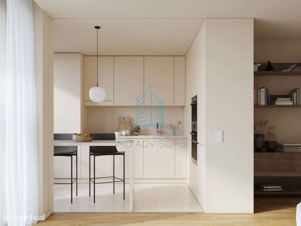 T2 no SUL482 em Matosinhos com Varanda e Lugar de Garagem - Grande imagem: 3/8