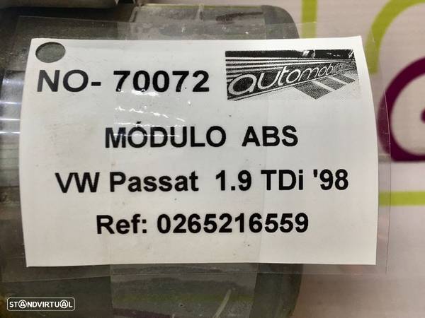 Módulo ABS Volkswagen Passat 1.9 TDi 110 Cv de 1998 - Ref: 0265216559	- NO70072 - 5