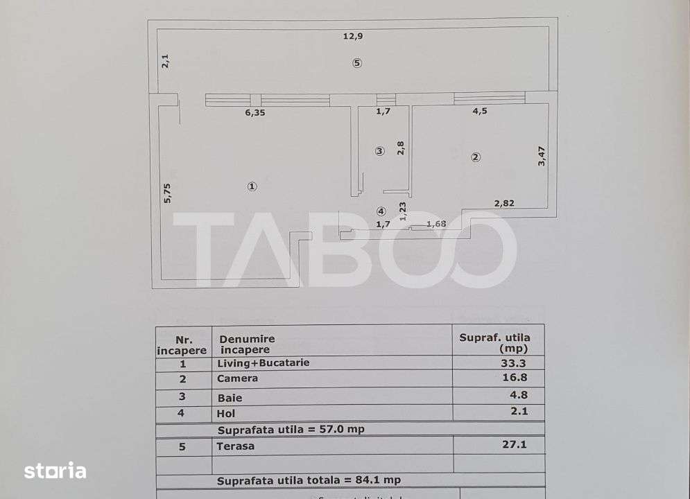 Apartament 2 camere decomandat 47 mp utili + terasa 27 mp nou 2025 - Imagine principală: 2/2
