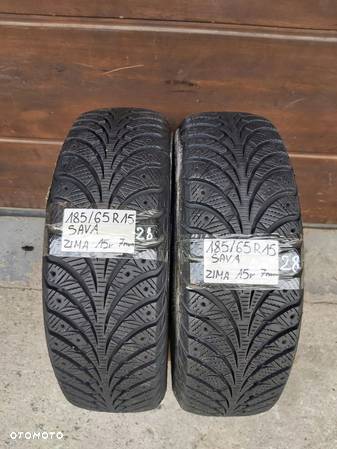 OPONY SAVA 185/65R15 2szt 7mm 2015r zimowe - 1