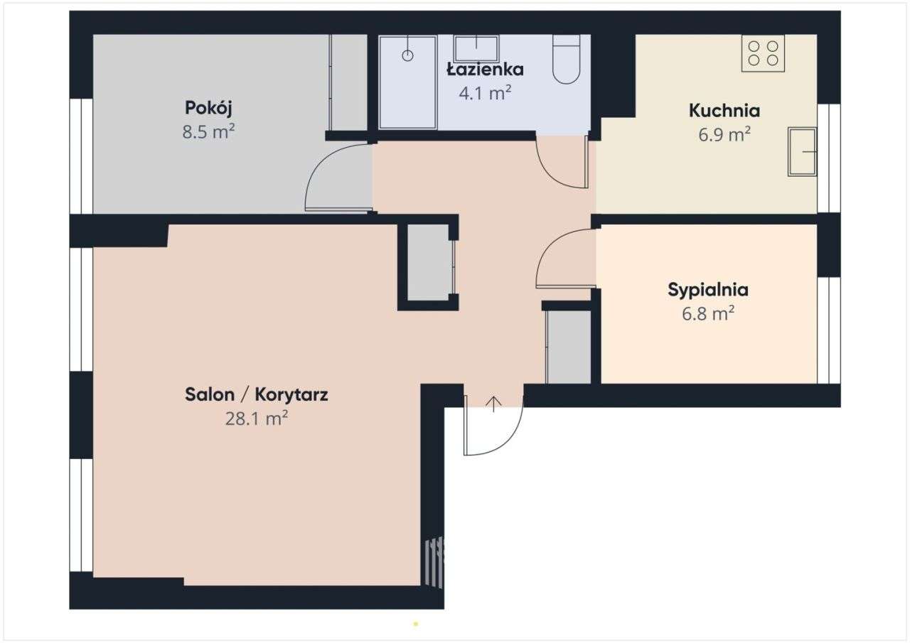 Gotowe do zamieszkania 3-pokojowe mieszkanie 51 m² - Pełny obrazek: 2/16