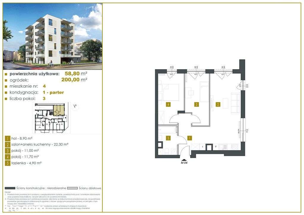 Mieszkanie, 58,80 m², Legionowo-1
