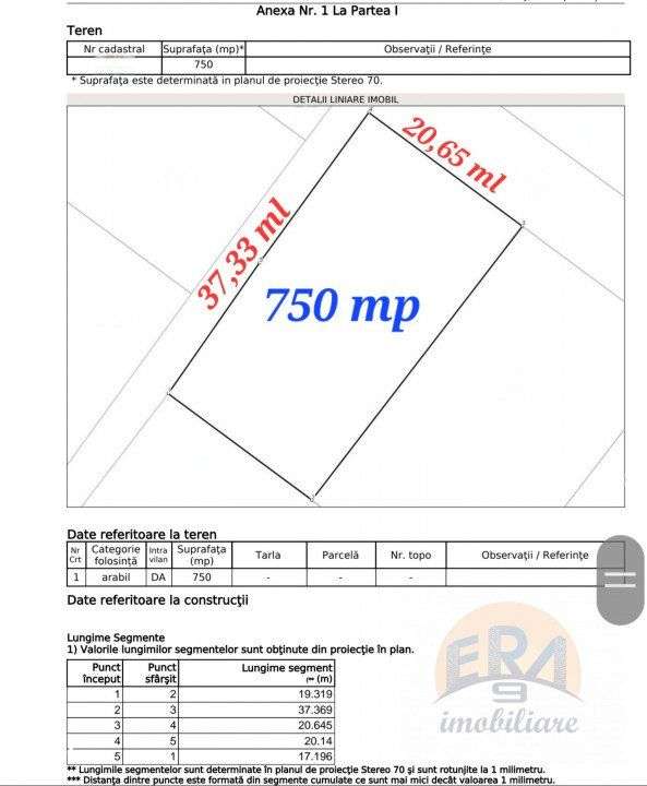 Teren intravilan | Dublu Front | 750mp | Cheriu - Imagine principală: 5/5