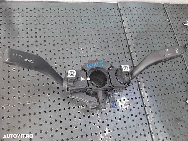 Bloc maneta stergator si semnalizare skoda octavia 2 vw passat golf 5 touran audi a3 8p 1k0953519a - 1