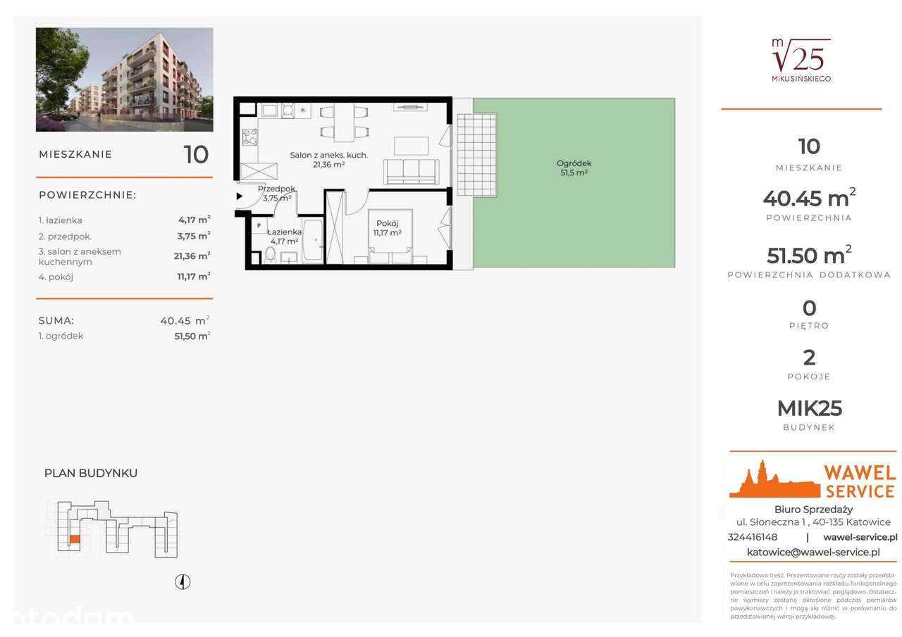 2-pokojowe mieszkanie 40m2 + ogródek Bezpośrednio - Pełny obrazek: 2/9