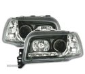 FARÓIS FRONTAIS LED LUZ DIURNA PARA RENAULT CLIO 1 92-97. FUNDO PRETO - 1