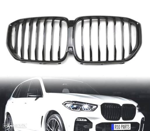 GRELHA FRONTAL PARA BMW X5 G05 18- LOOK M PERFORMANCE PRETO BRILHANTE - 1