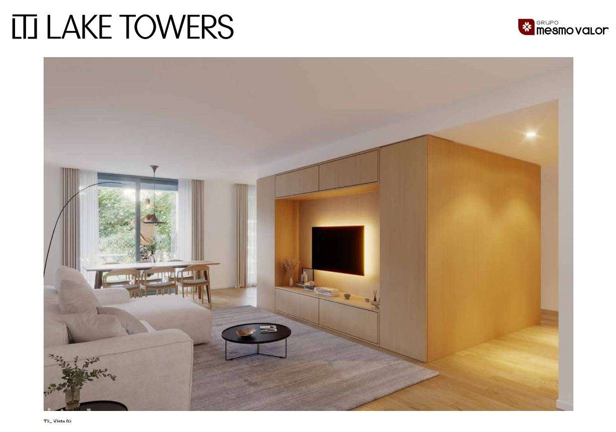 T1 Smart Novo, com varanda e lugar de Garagem, no Empreendimento Lake-9