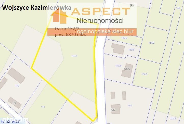 Działka, 6 870 m², Kazimierówka