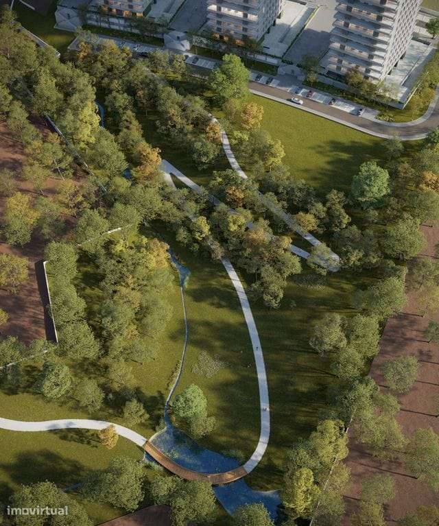 T2 Novo com Terraço (13,87m2) com vistas para o Parque em Canidelo.-13