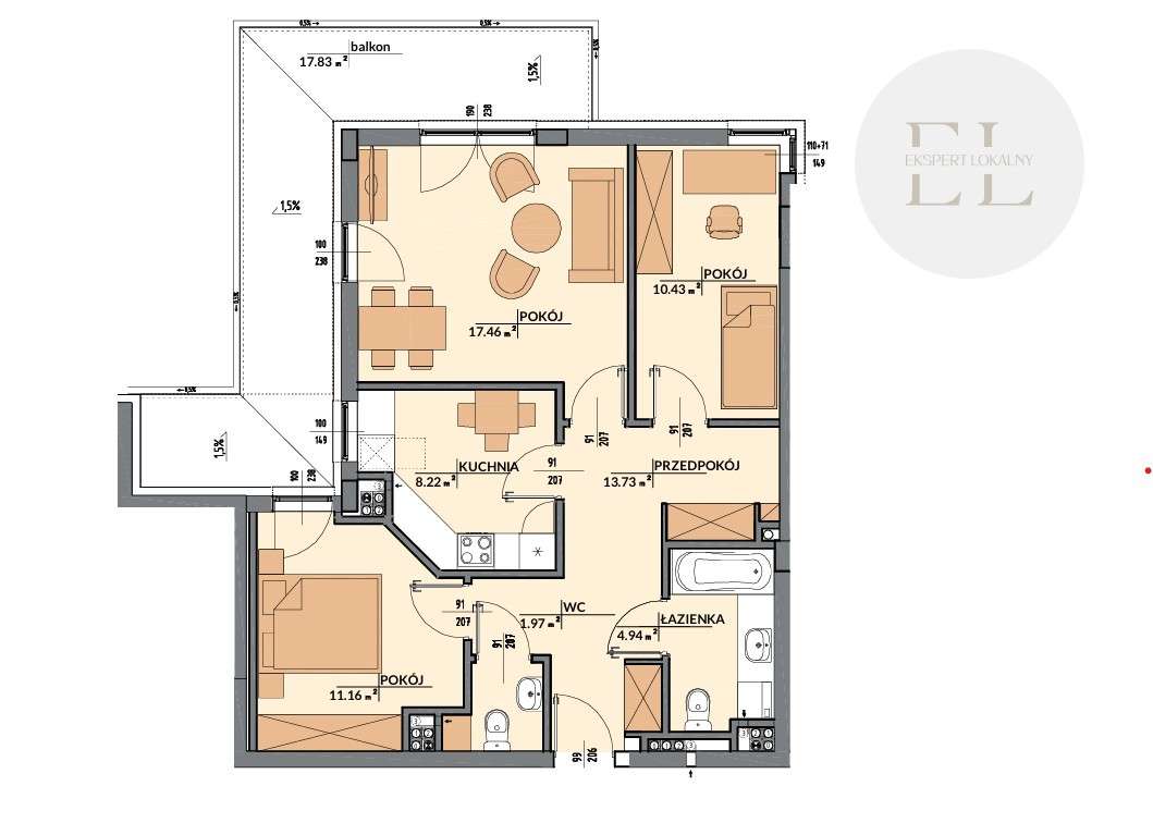 Mińsk Mazowiecki , 3 Pokoje, Nowe budownictwo-12
