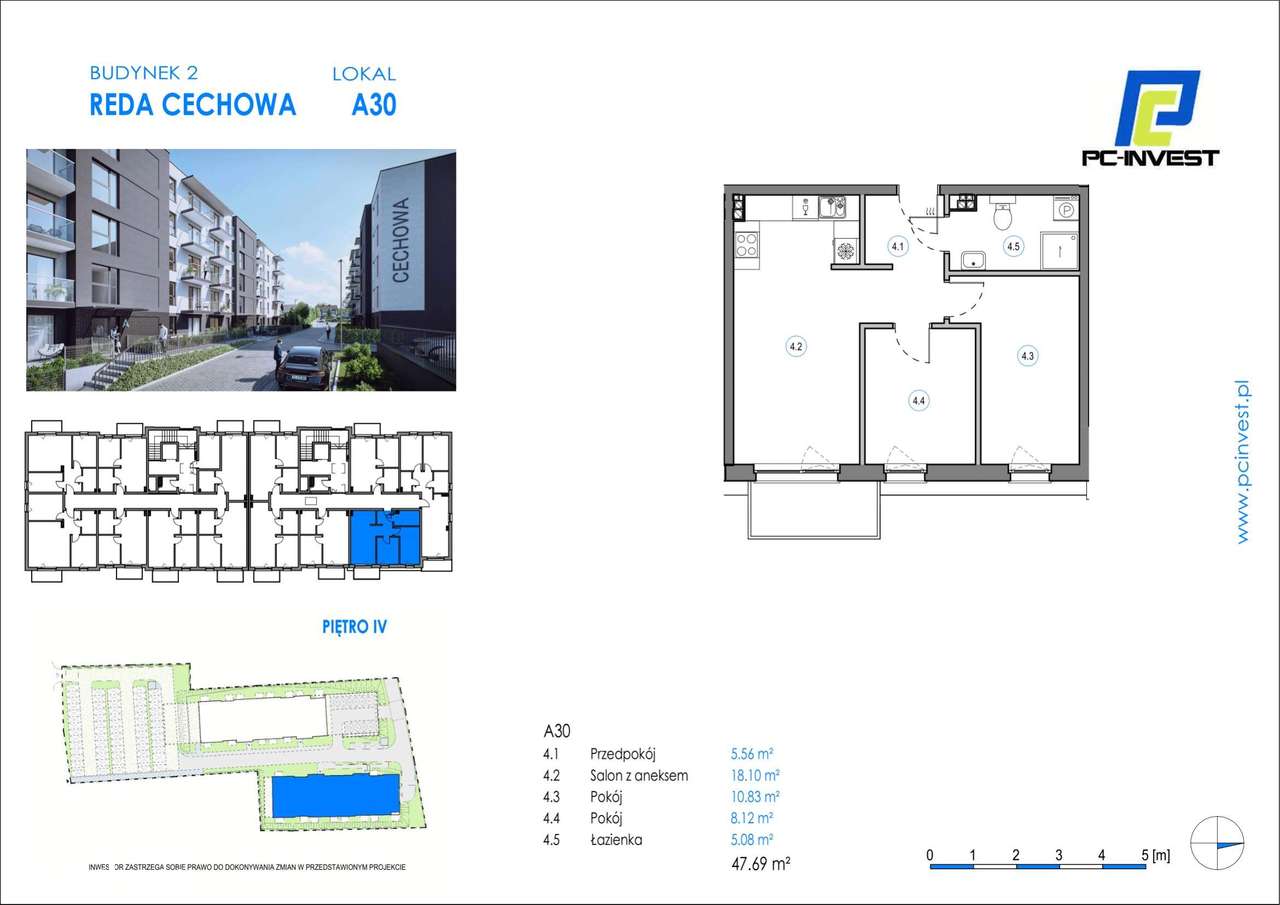 3-pokojowe mieszkanie 47m2 Bez Prowizji - Pełny obrazek: 2/8