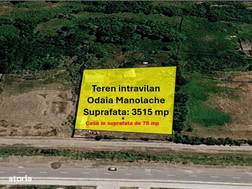 Teren 3515 mp si casa 75 mp, Odaia Manolache.-0