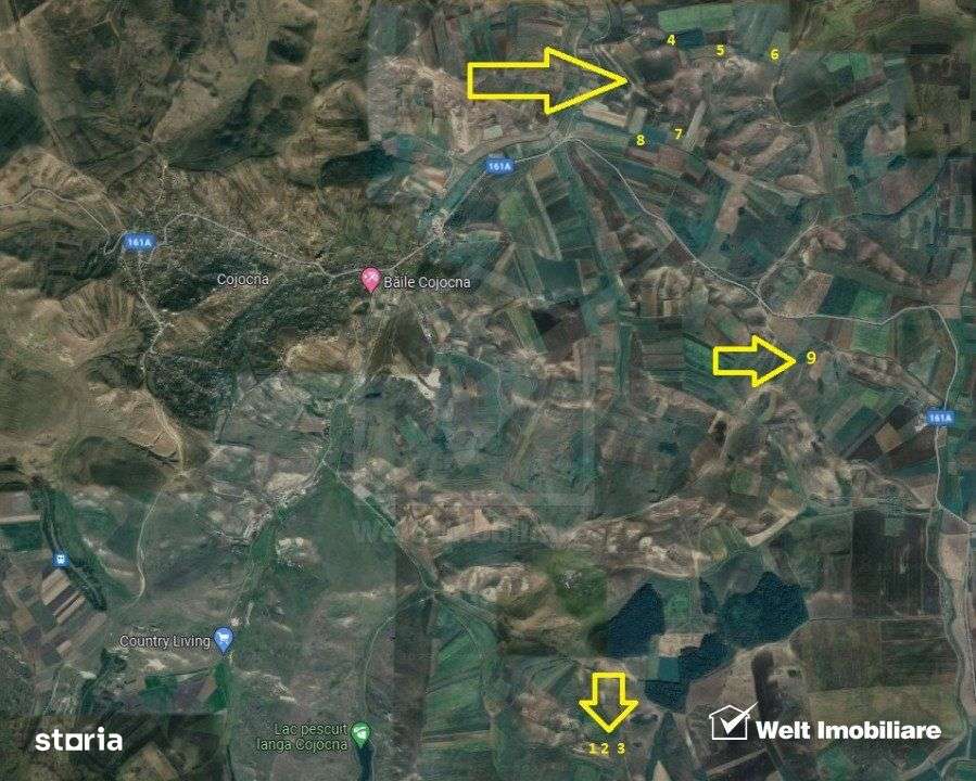 Cojocna, teren extravilan, 10.2 ha - 9 parcele - arabil, faneata - Imagine principală: 2/5