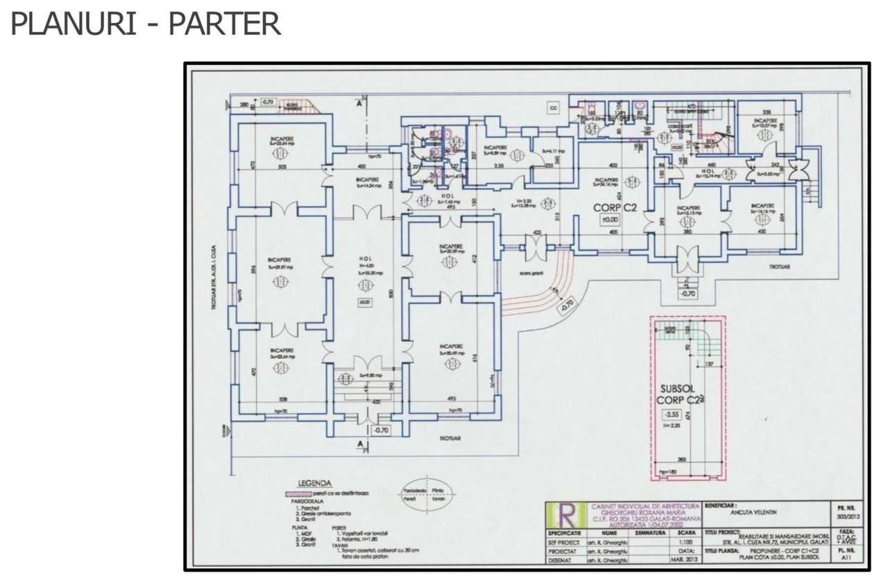 Casa/spatiu comercial/birouri900mp, teren1235mp, langa Primaria Galati-5