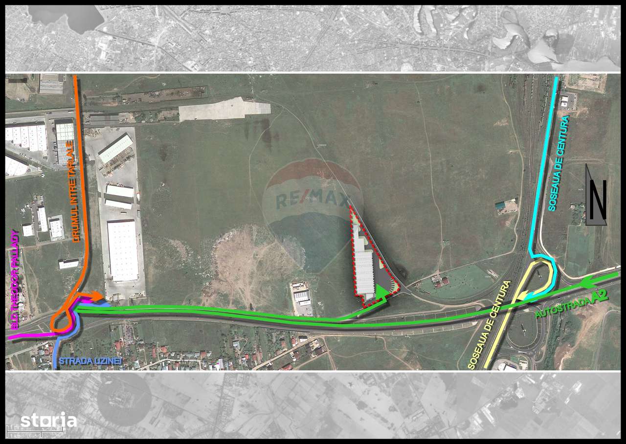 Teren 2Ha  Drumul Intre Tarlale - A2, pretabil hale + birou (Glina) - Imagine principală: 1/12