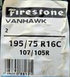 Firestone Vanhawk 2 195/75R16C 107/105R L217A - 6