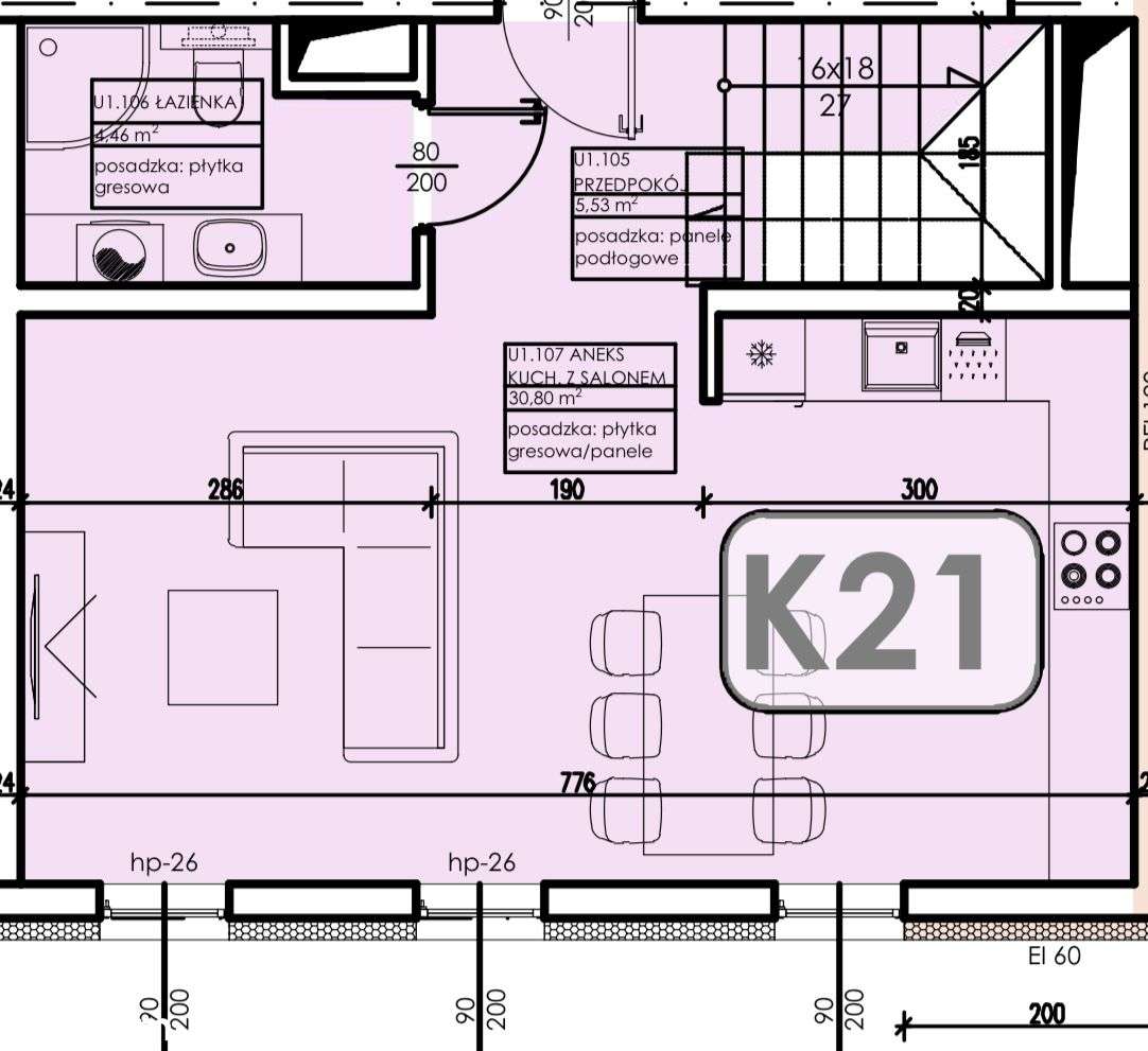 Mieszkanie 87,10 m2 - 4 pokoje - balkon - garaż - Pełny obrazek: 2/5