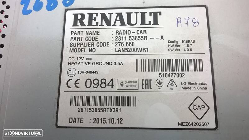 Ecra / Display GPS - 281153855R-A / 281153855R / LAN5200WR1 [Dacia Sandero II St... - 4