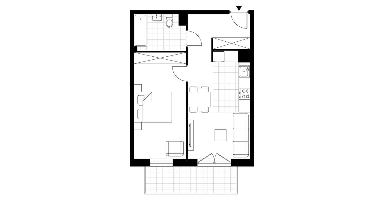 3-pokojowe mieszkanie 44m2 Bezpośrednio - Pełny obrazek: 4/9