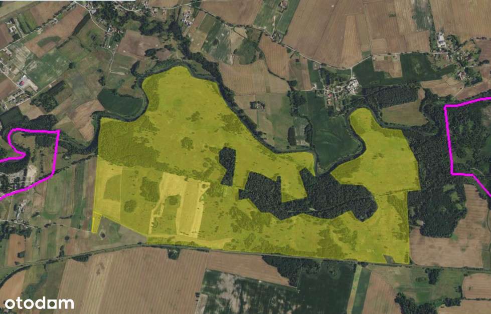 Działki rolne 247 ha / las / linia brzegowa rzeki Łyny / potencjał OZE-6