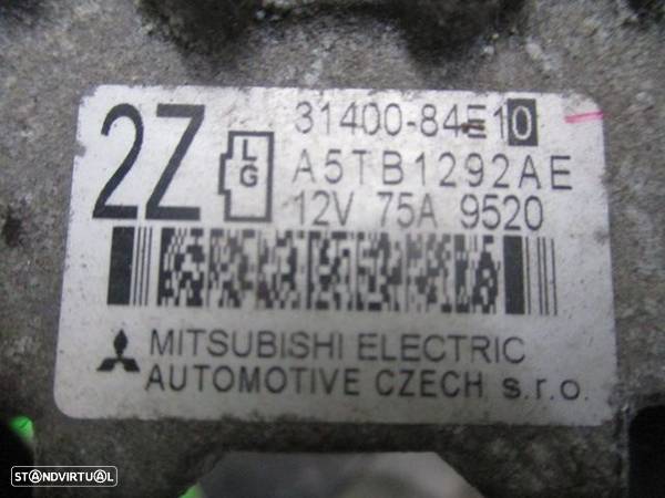 Alternador 3140084E01 SUZUKI SWIFT 2007 1.3 I OPEL AGILA B 2009 1.0I 65CV 5P CINZENTO MITSUBISHI ELECTRIC AUTOMOTIVE CZECH - 3